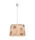 Print Cylindrical Pendant Ceiling Light Brown-4