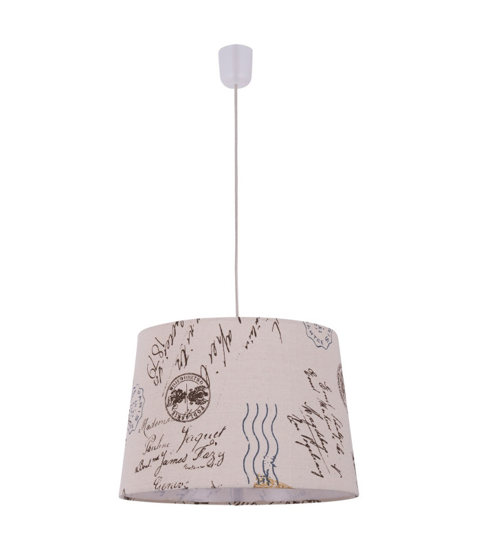 Print Cylindrical Pendant Ceiling Light Brown-8