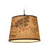 Print Cylindrical Pendant Ceiling Light Brown 1xE27-3