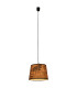 Print Cylindrical Pendant Ceiling Light Brown 1xE27-5