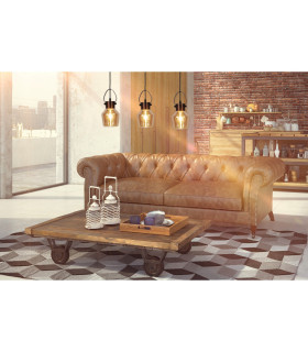 Alex Dome Pendant Ceiling Light Yellow 1xE27-2