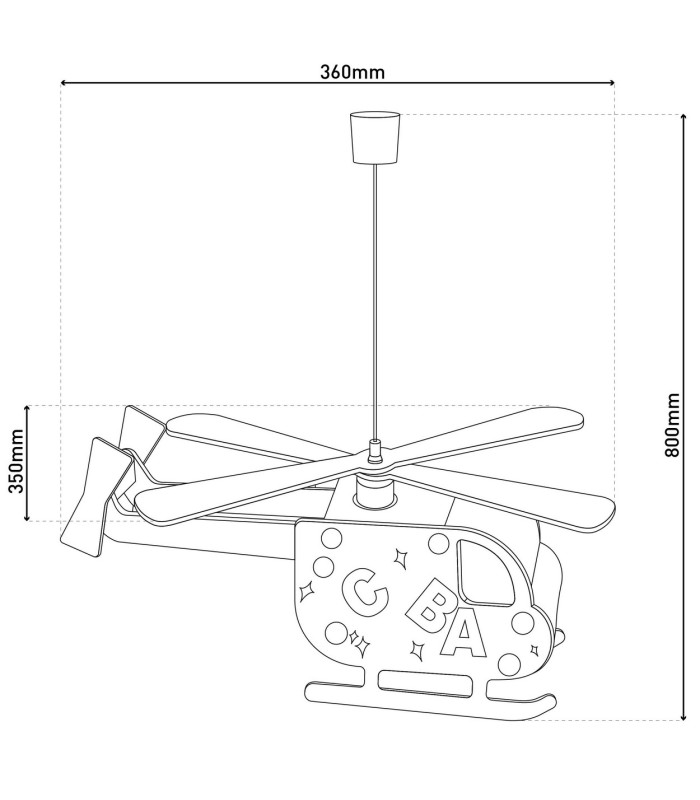 Hubert Childrens Light Multi Colour 1xE27-5