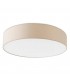 LED Large Flush Ceiling Light Beige Fabric - 1