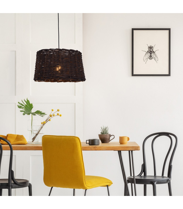 Basket Wire Frame Pendant Ceiling Light Brown 1xE27-2