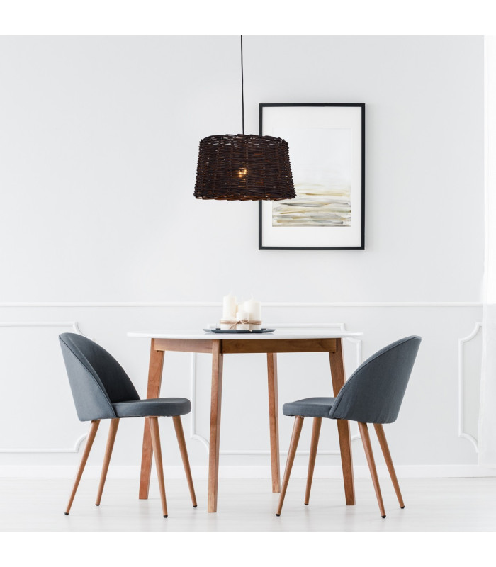 Basket Wire Frame Pendant Ceiling Light Brown 1xE27-3