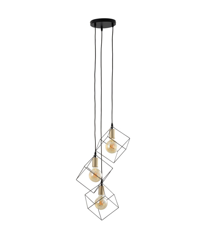 Canto Cluster Pendant Ceiling Light Black 3xE27-1