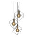 Canto Cluster Pendant Ceiling Light Black 3xE27-7