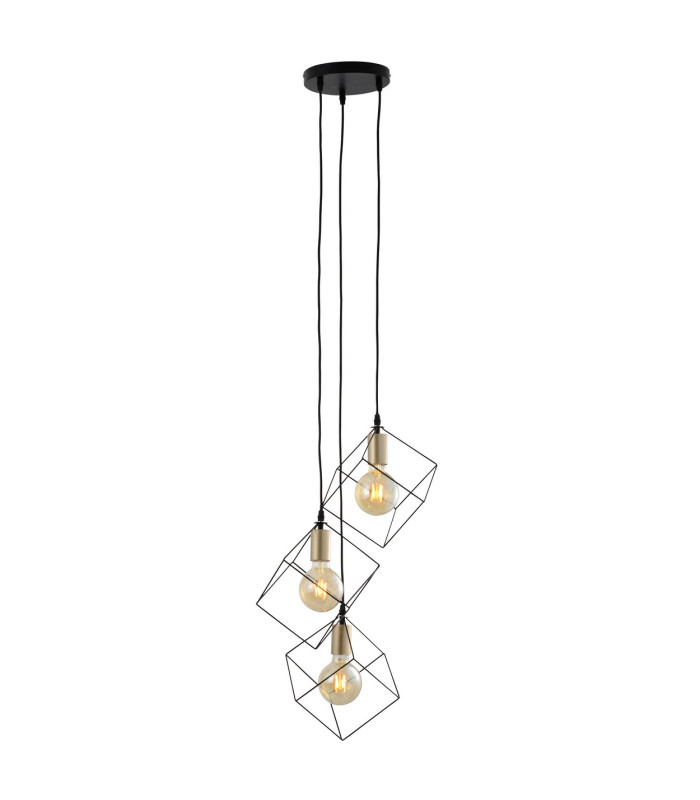 Canto Cluster Pendant Ceiling Light Black 3xE27-8