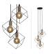 Canto Cluster Pendant Ceiling Light Black 3xE27-9