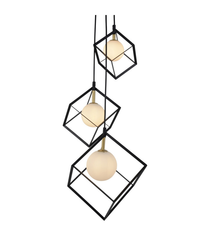 Cadre Cluster Pendant Ceiling Light Black-5