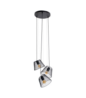 Korie Cluster Pendant Ceiling Light Black 1xE27-1