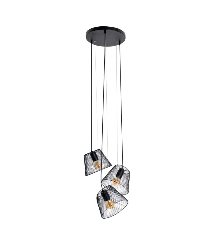 Korie Cluster Pendant Ceiling Light Black 1xE27-1