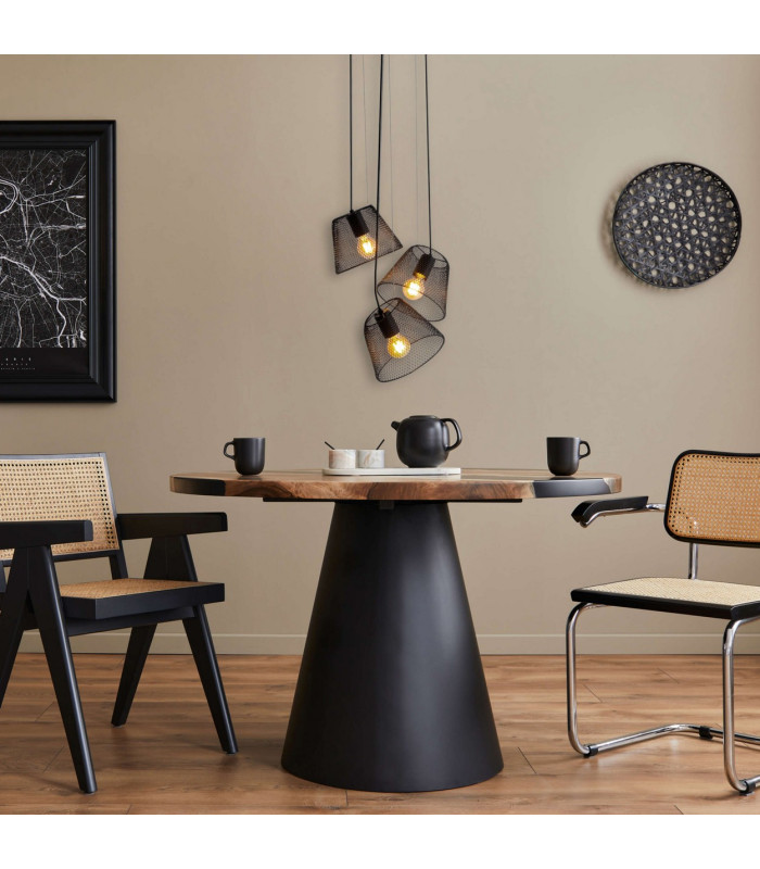 Korie Cluster Pendant Ceiling Light Black 1xE27-4