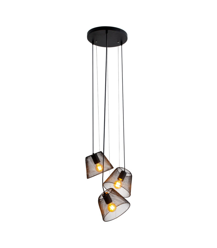 Korie Cluster Pendant Ceiling Light Black 1xE27-6