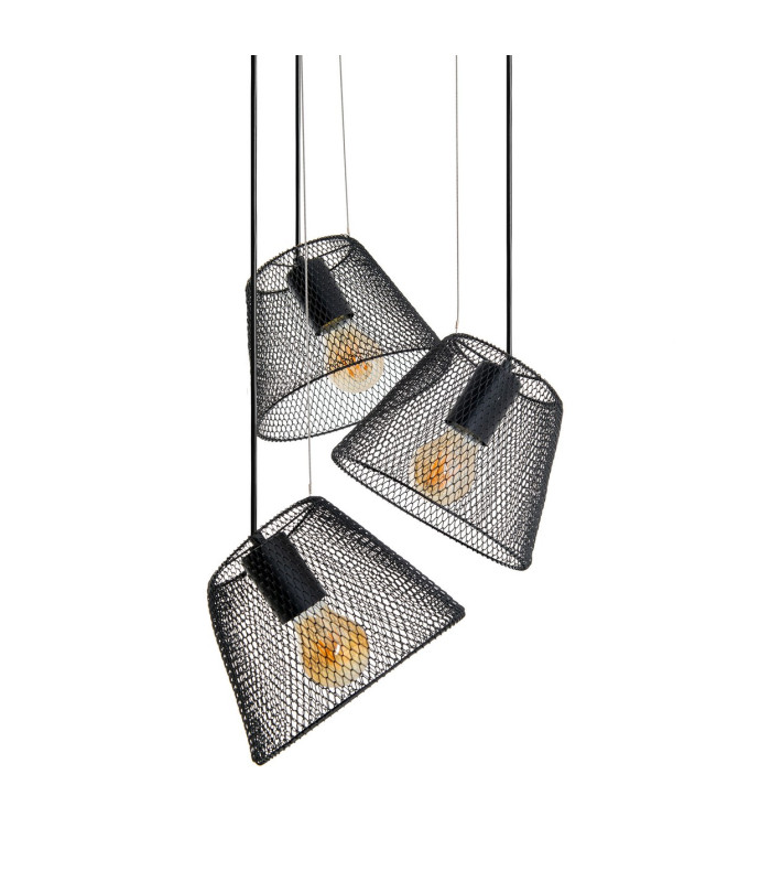 Korie Cluster Pendant Ceiling Light Black 1xE27-7