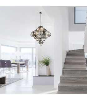 Sphere Spherical Pendant Ceiling Light Chrome-2