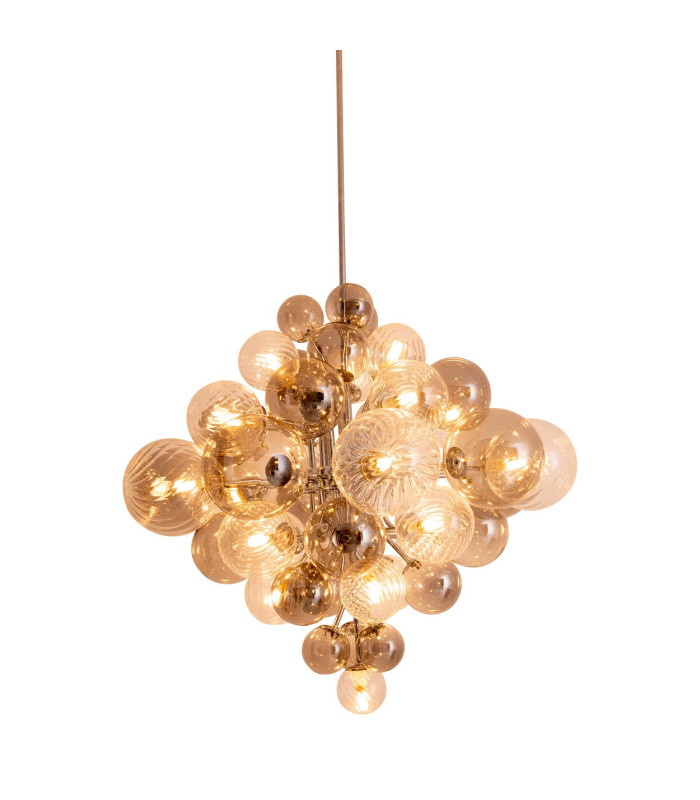 Sphere Spherical Pendant Ceiling Light Chrome-6