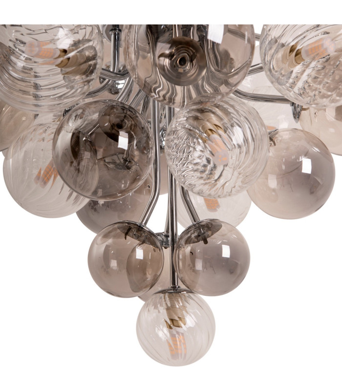 Sphere Spherical Pendant Ceiling Light Chrome-11