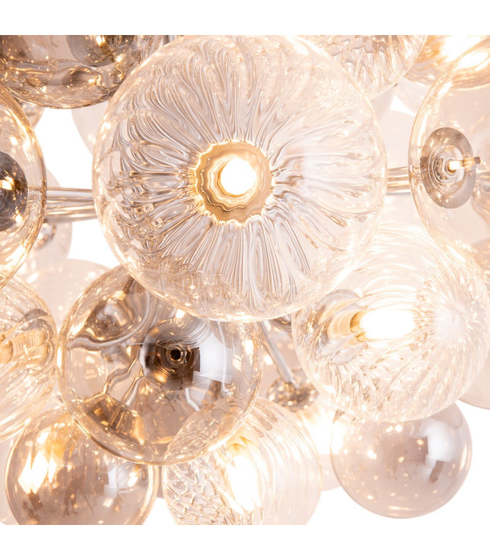 Sphere Spherical Pendant Ceiling Light Chrome-12