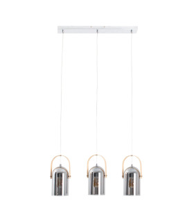 Vidrio Bar Pendant Ceiling Light Silver 3xE27-1