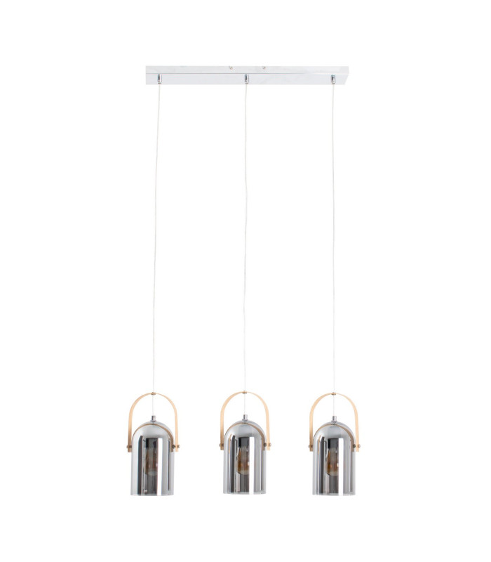 Vidrio Bar Pendant Ceiling Light Silver 3xE27-1