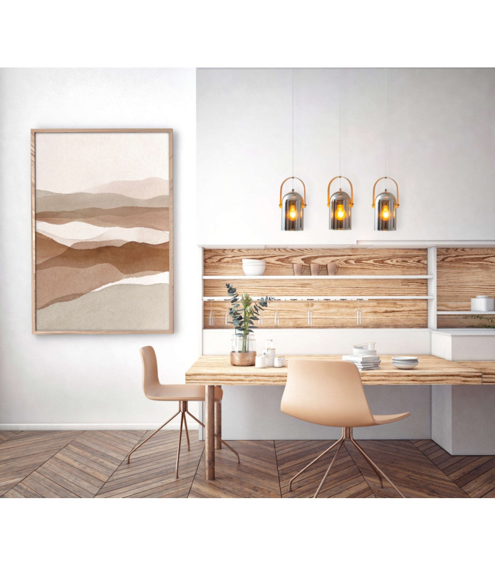 Vidrio Bar Pendant Ceiling Light Silver 3xE27-3