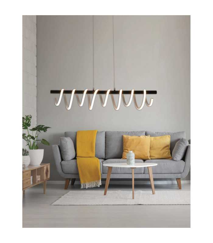 Belleza Dimmable LED Bar Pendant Ceiling Light Black 3200K-4