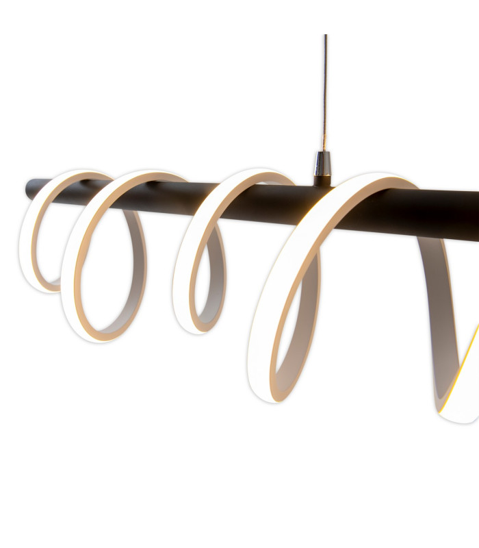 Belleza Dimmable LED Bar Pendant Ceiling Light Black 3200K-9