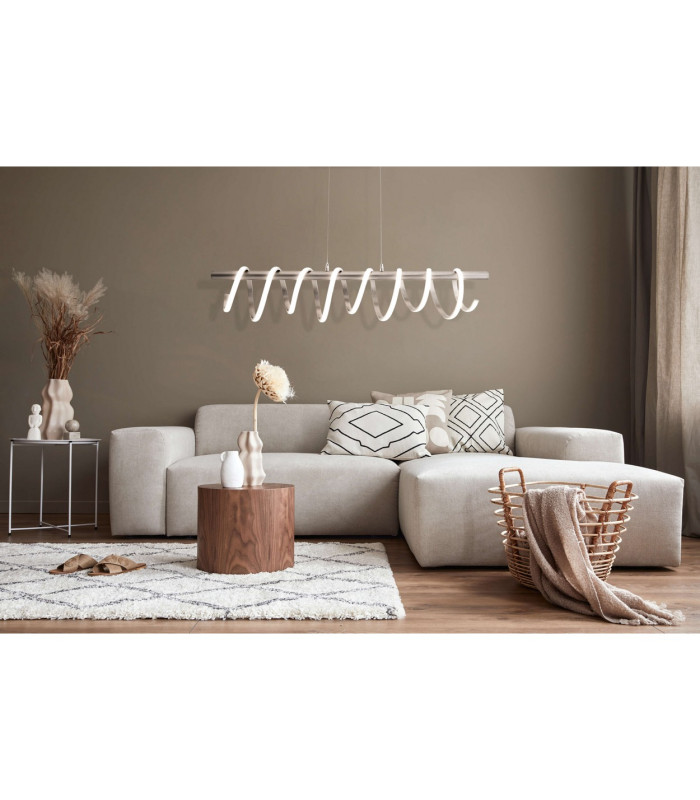 Belleza Dimmable LED Bar Pendant Ceiling Light Satin Nickel 2900K-3
