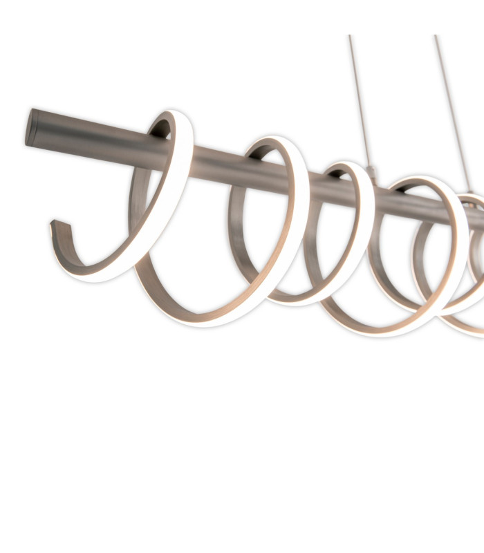 Belleza Dimmable LED Bar Pendant Ceiling Light Satin Nickel 2900K-7