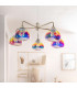 Varna LED Multi Arm Pendant Ceiling Light Brass 2500K-4