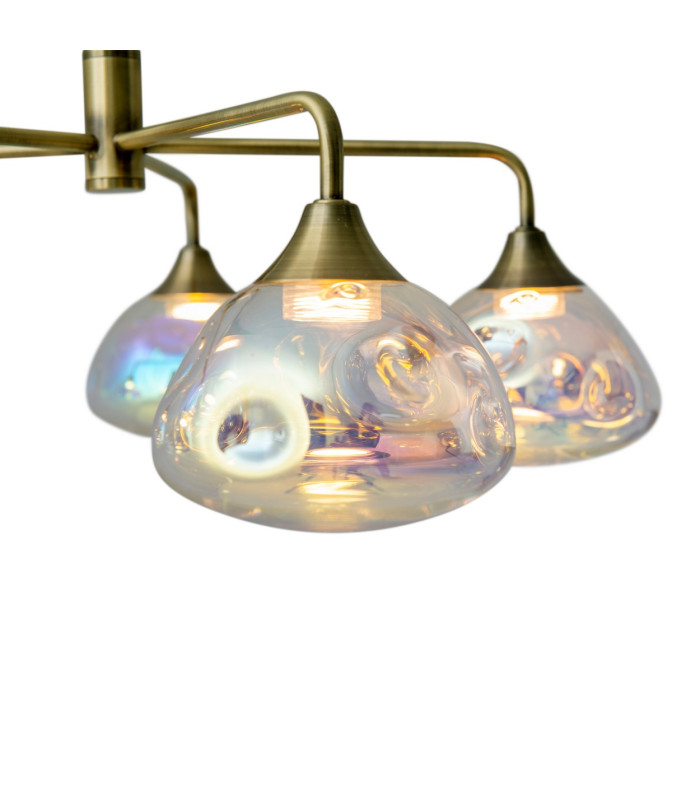 Varna LED Multi Arm Pendant Ceiling Light Brass 2500K-9