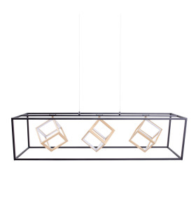 Tripolis Dimmable LED Bar Pendant Ceiling Light Black 2800K-1