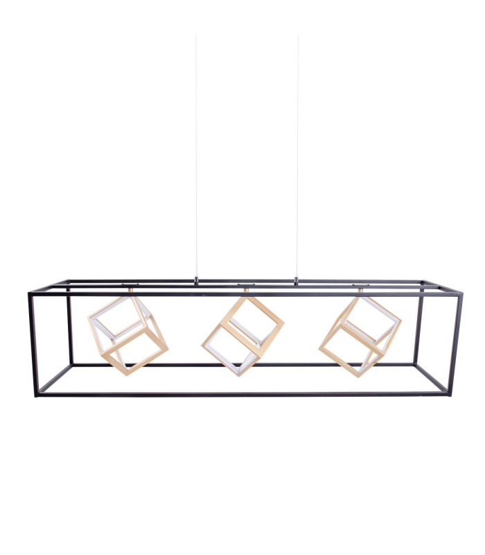 Tripolis Dimmable LED Bar Pendant Ceiling Light Black 2800K-1