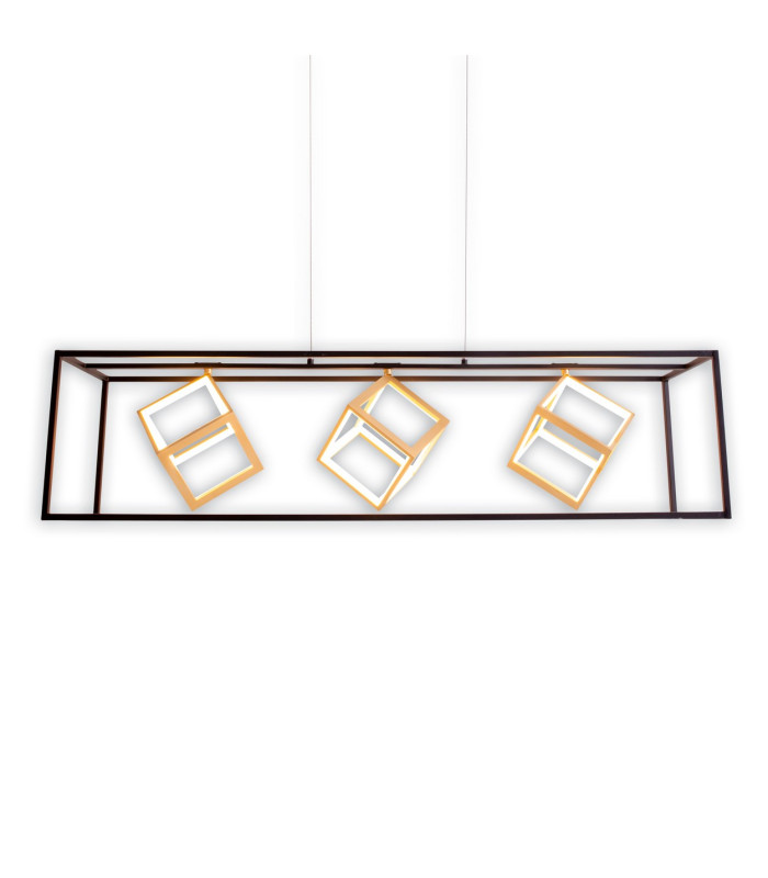Tripolis Dimmable LED Bar Pendant Ceiling Light Black 2800K-7