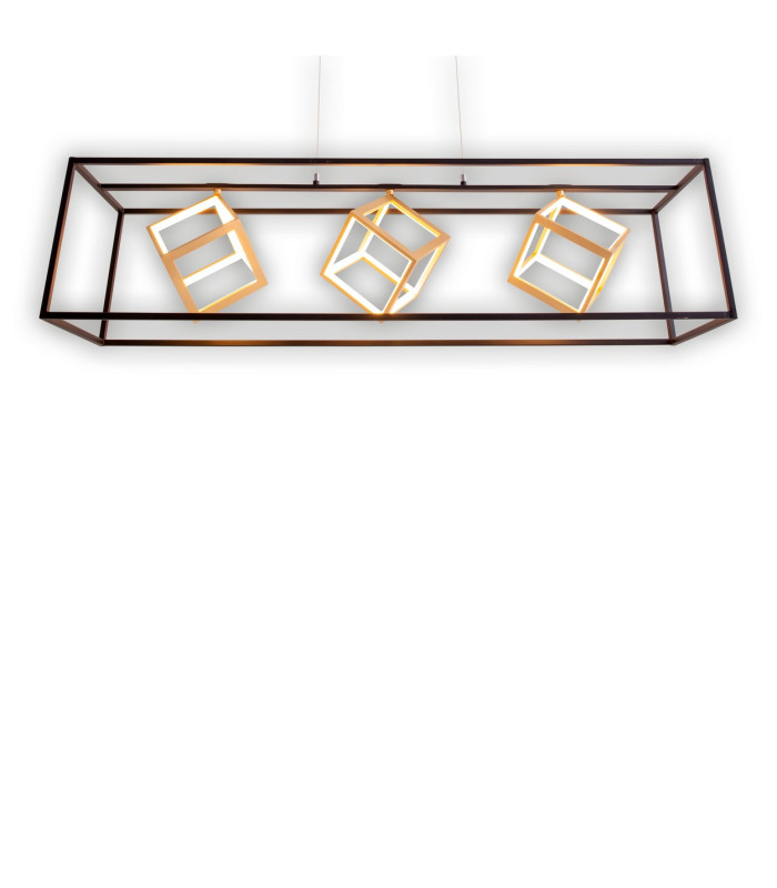 Tripolis Dimmable LED Bar Pendant Ceiling Light Black 2800K-8
