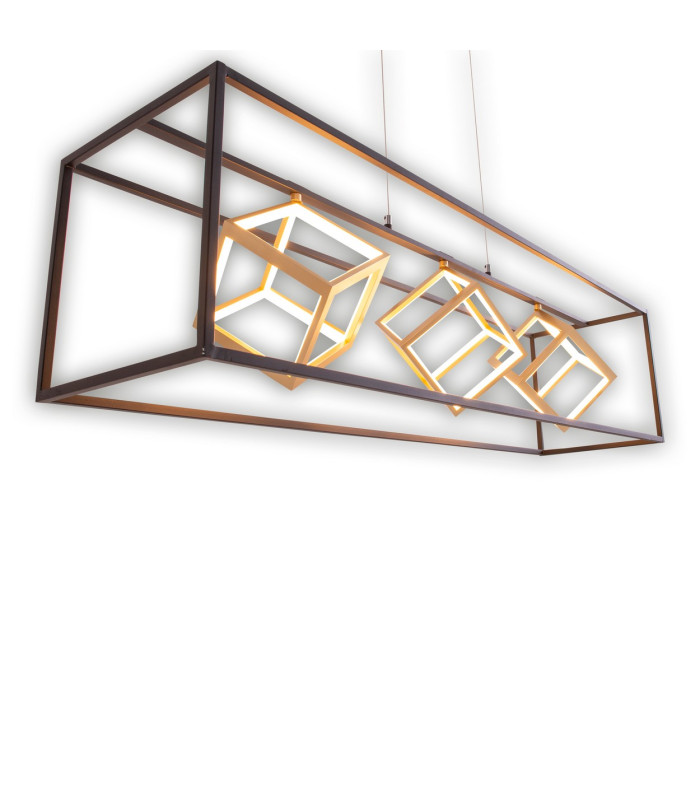 Tripolis Dimmable LED Bar Pendant Ceiling Light Black 2800K-9