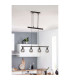 Fumoso Bar Pendant Ceiling Light Black 4xE14-5