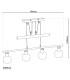 Fumoso Bar Pendant Ceiling Light Black 4xE14-6