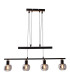 Fumoso Bar Pendant Ceiling Light Black 4xE14-7