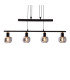 Fumoso Bar Pendant Ceiling Light Black 4xE14-8