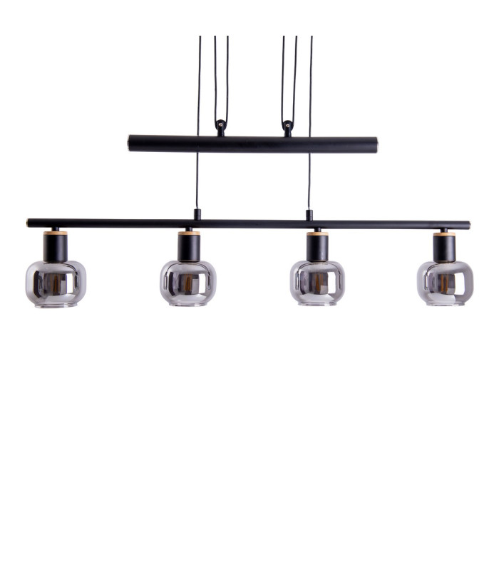Fumoso Bar Pendant Ceiling Light Black 4xE14-9
