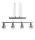 Fumoso Bar Pendant Ceiling Light Black 4xE14-13