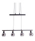 Fumoso Bar Pendant Ceiling Light Black 4xE14-14