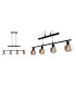 Fumoso Bar Pendant Ceiling Light Black 4xE14-15