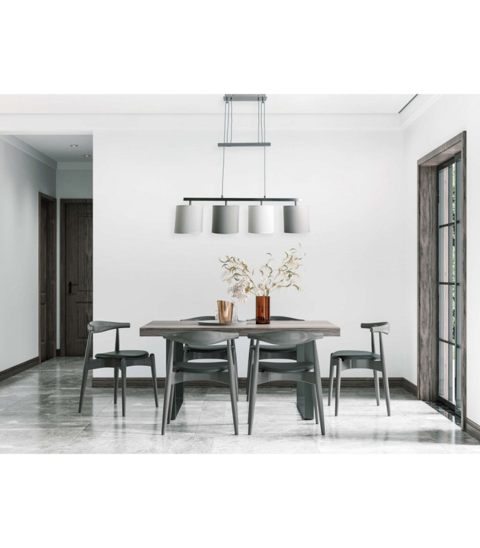 Tilde Bar Pendant Ceiling Light Grey 4xE27-3