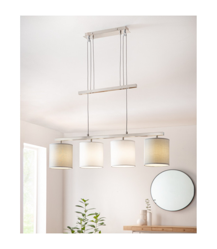 Tilde Bar Pendant Ceiling Light Grey 4xE27-4