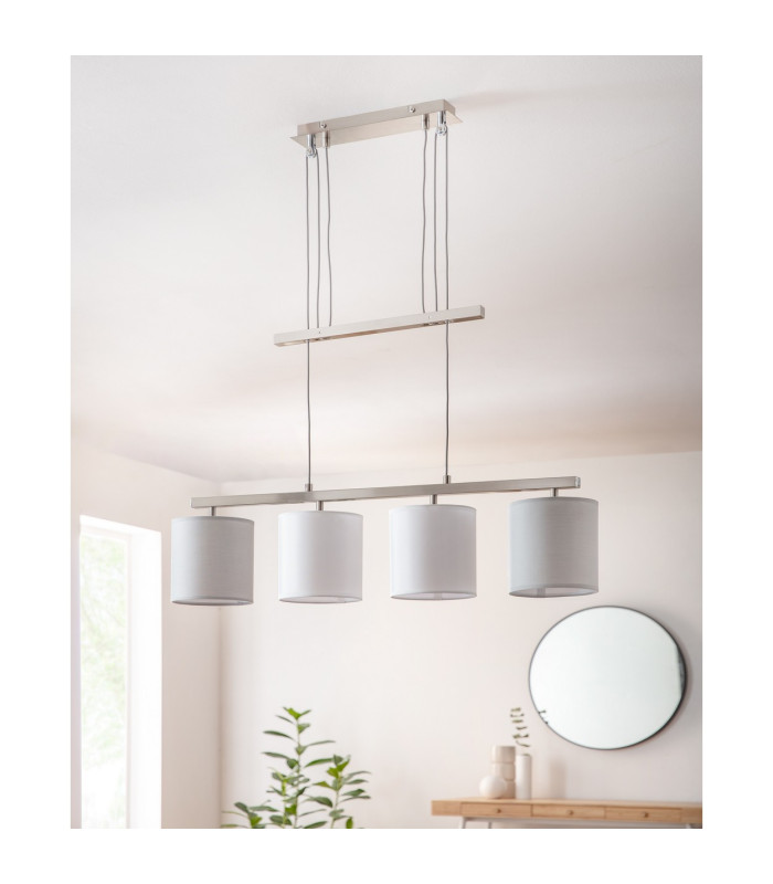 Tilde Bar Pendant Ceiling Light Grey 4xE27-5