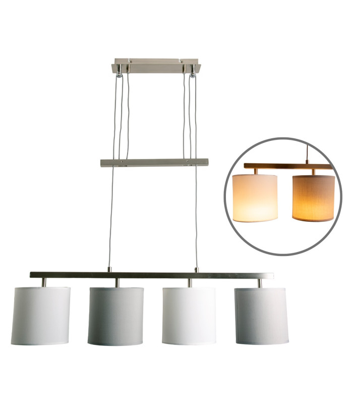 Tilde Bar Pendant Ceiling Light Grey 4xE27-10