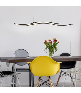 Onda LED Bar Pendant Ceiling Light Black 3000K-2